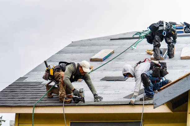 Professional Gutter Installation technician working in Decatur, MI